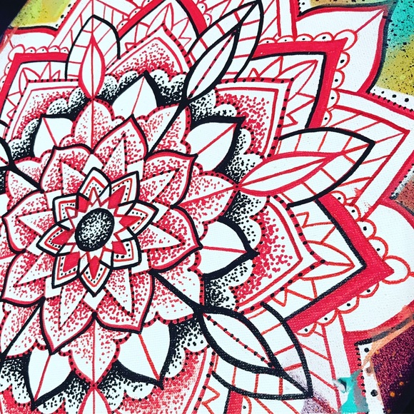 Custom one of a kind oil/spray paint on canvas - Picture 1 of 16